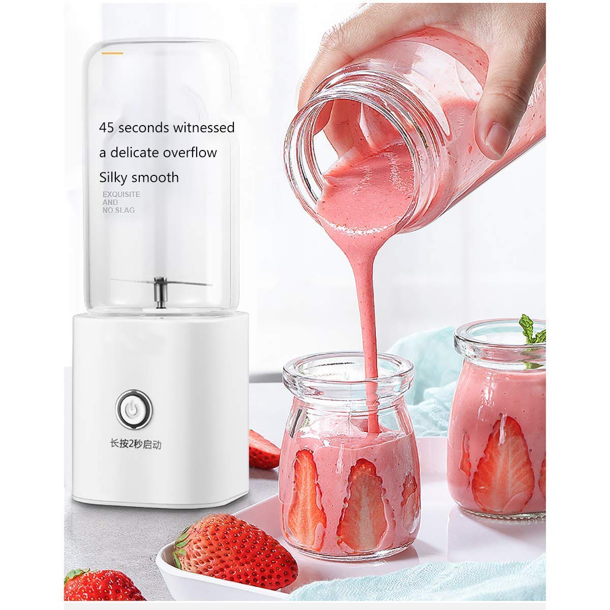 Frullatore Portatile USB - 300ml, Ricaricabile, Per Frullati E Succhi In Viaggio - Foto 7