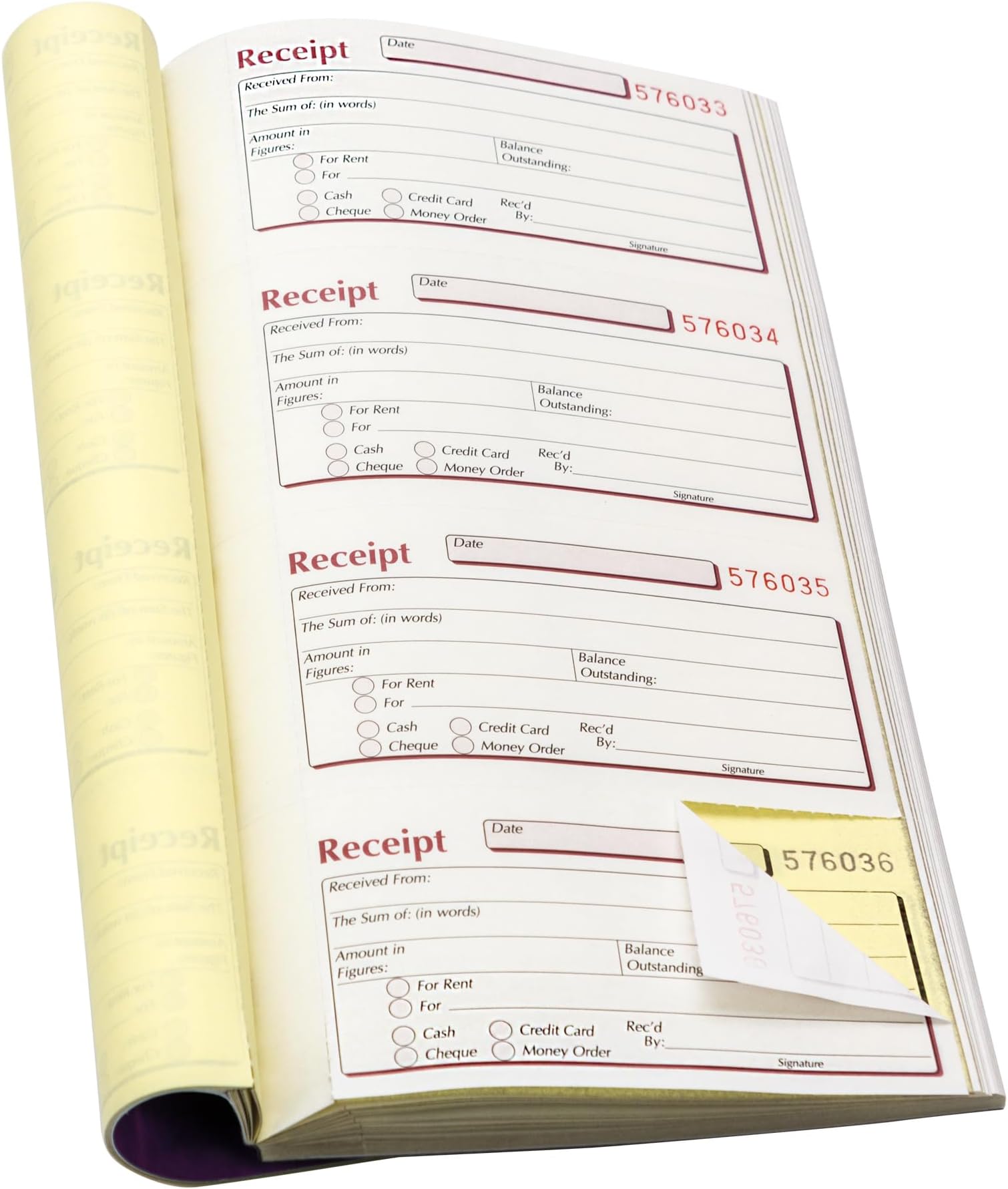 NCR Duplicate Receipt Book 140 x 276mm Pack of 5