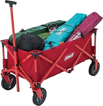 新品！Coleman キャリーカート グレー Coleman コールマン アウトドアワゴン グレーxグリーン