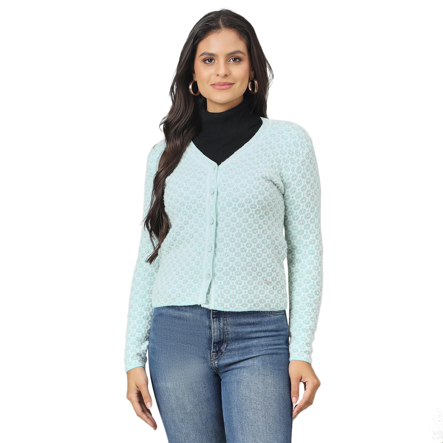 duke Women's Acrylic Blend Modern Cardigan Sweater-picture-35