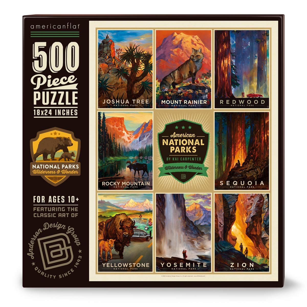 Amazon.com: Americanflat 500 Piece National Parks Jigsaw Puzzle