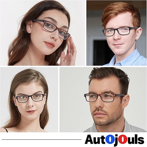 Miniatura 2 de Autojouls 5-Pack Reading Glasses with Spring Hinge for Men & Women, Super Clear Lens Readers to Reduce Eye Reading Strain