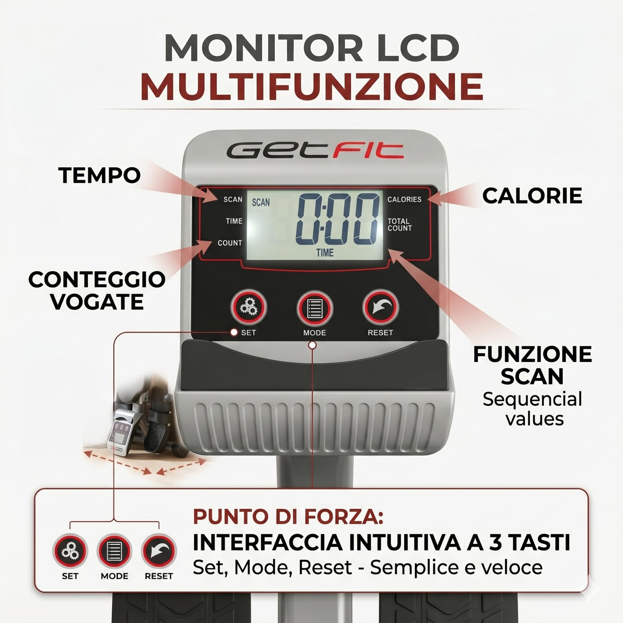 Get Fit VOGAOTRE 2 Pistoni 10 Livelli