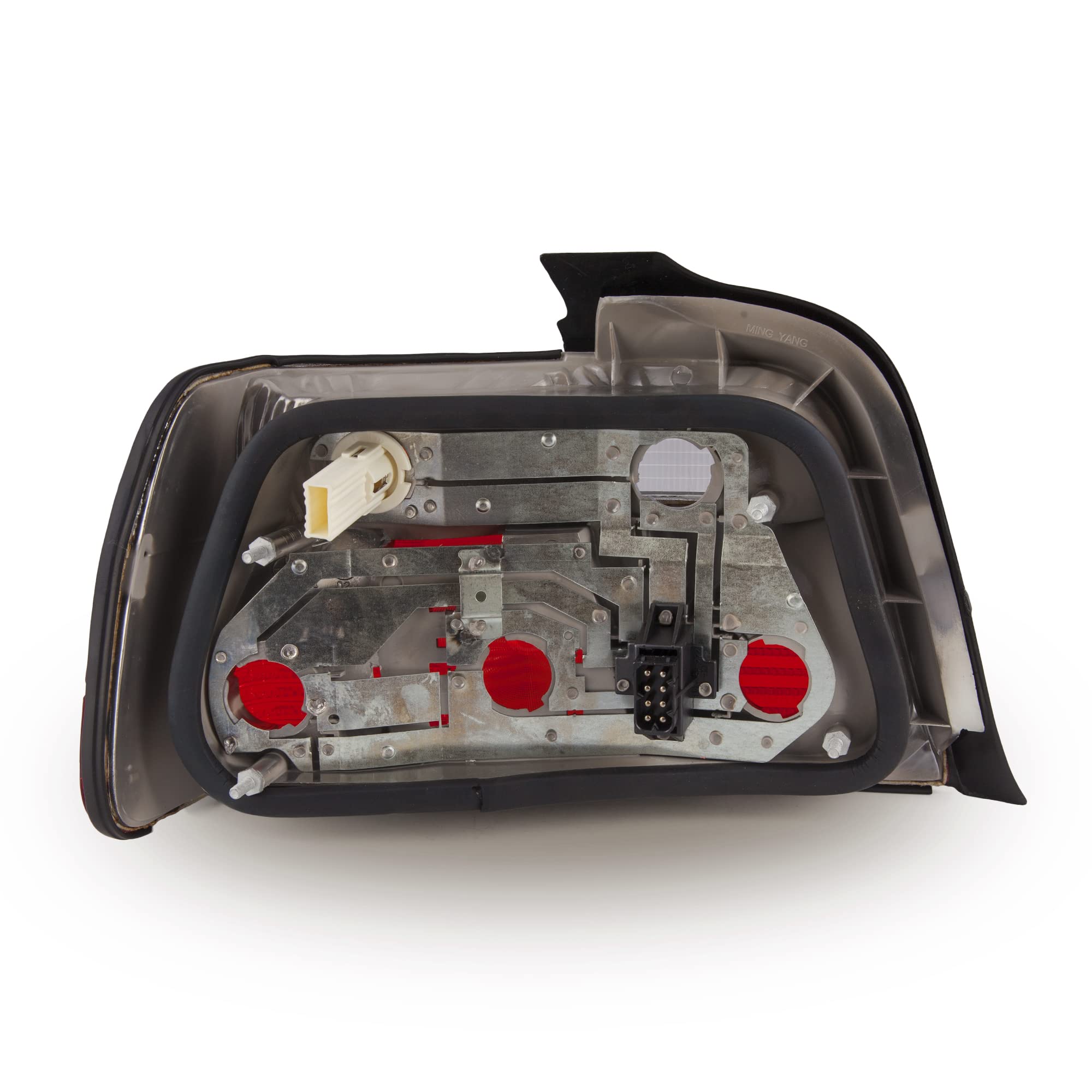 Luces traseras VR-1753 - Conjunto de luces traseras portalamparas coche (1 par, lado del conductor y del pasajero, aspecto deportivo, color rojo y blanco)