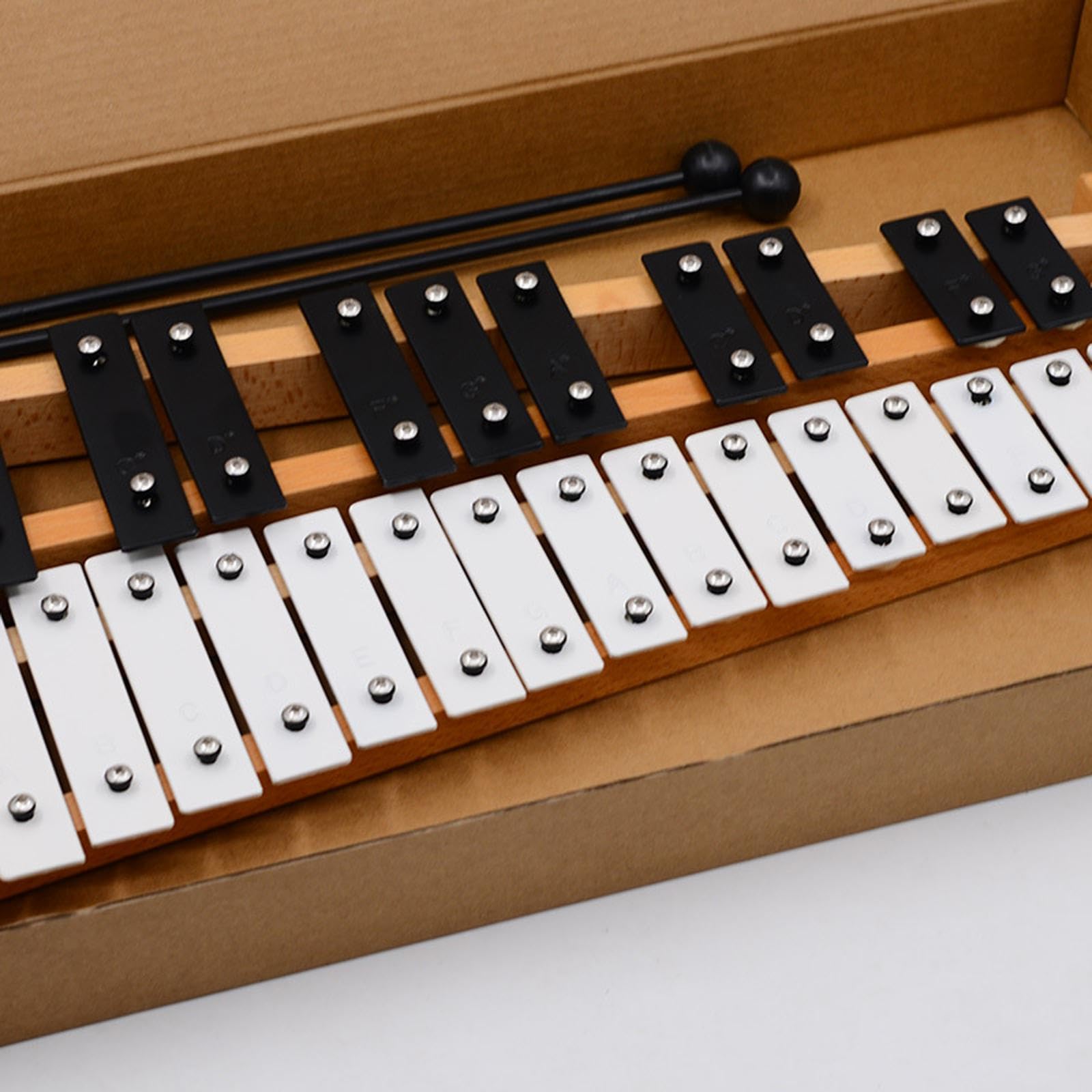Xylophone/glockenspiel à 27 Notes, Instrument de Percussion Compact, Jouet Piano à Mains Nues pour Spectacles et événements Familiaux.
