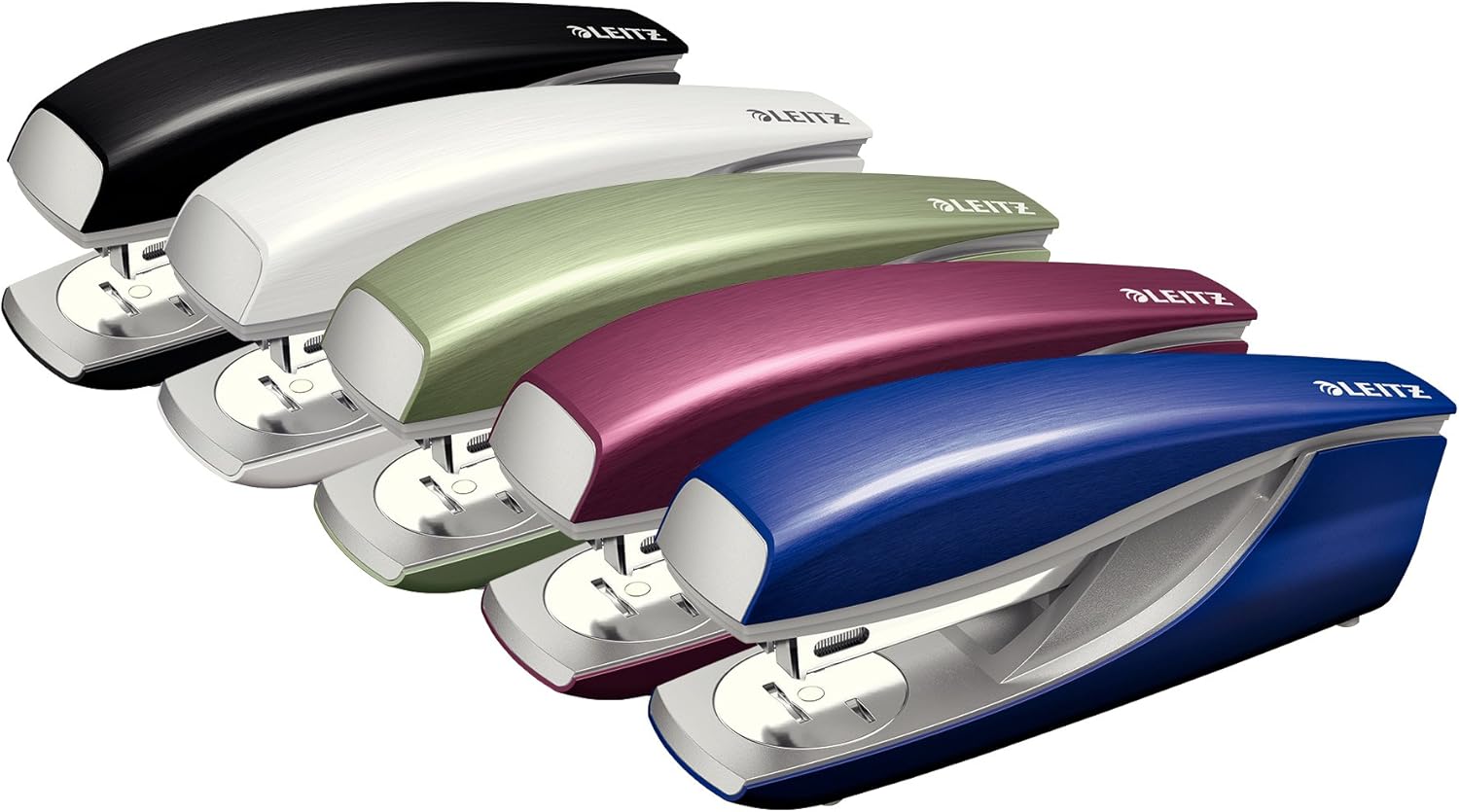 Leitz Stapler, 30 Sheet Capacity, Ergonomic Metal Body, Includes Staples, Style Range, 55620094 - Satin Black
