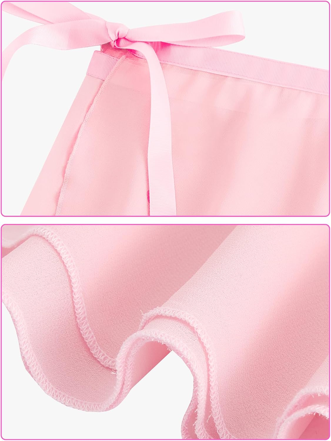 JiAmy 3 Pack Tutu Girls Ballet Wrap Skirt Chiffon Dance Skirt for Toddler Kids Adjustable Tie for Dance Party 4-12 Years