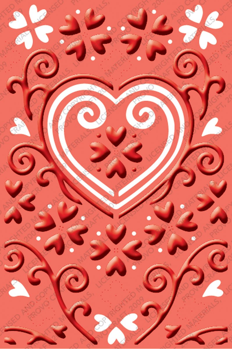 Cuttlebug Provo Craft Plus A2 Embossing Folder, He Loves Me