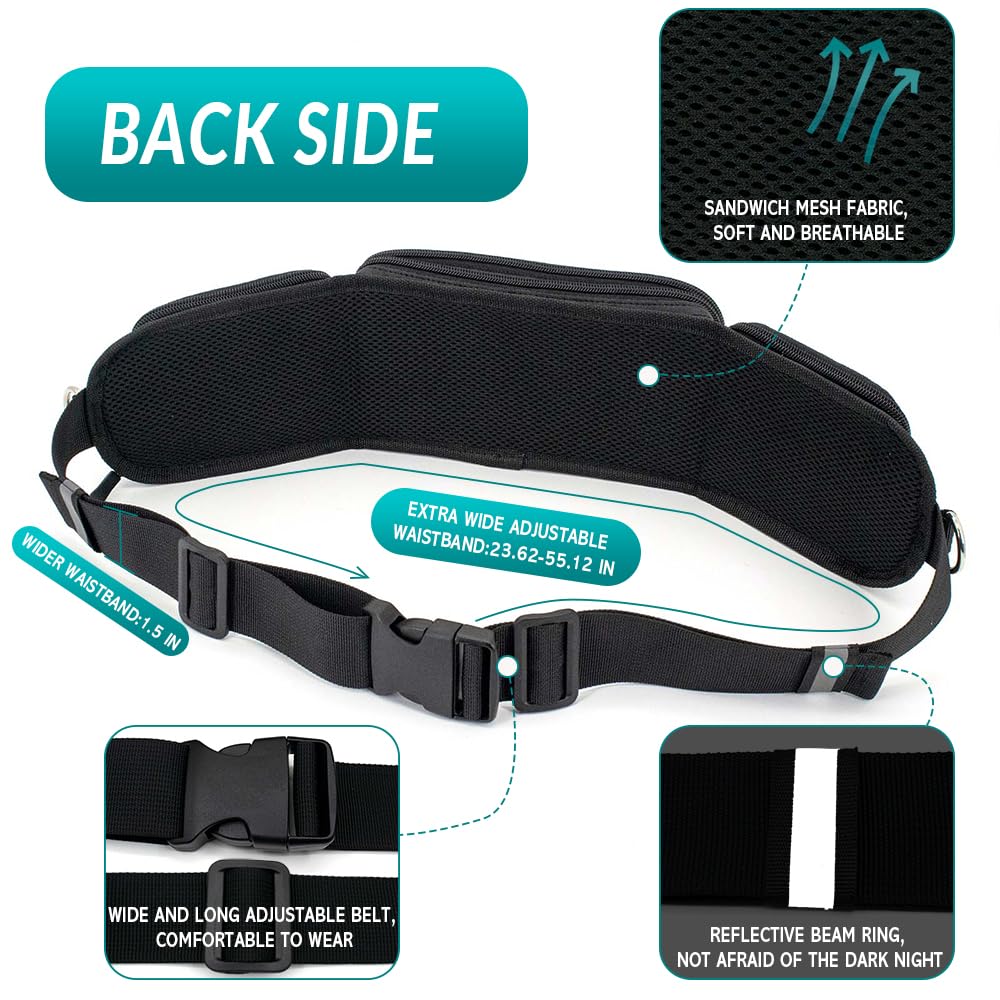 Leckerlitasche für Hunde, Bauchtasche für Hunde Zubehör-Leckerlibeutel mit Kotbeutelspender, reflektierende Bungee-Waist-Leine Für Gassi, Wanderungen & Hundetraining (Grau, Mit 1 Hundeleine)