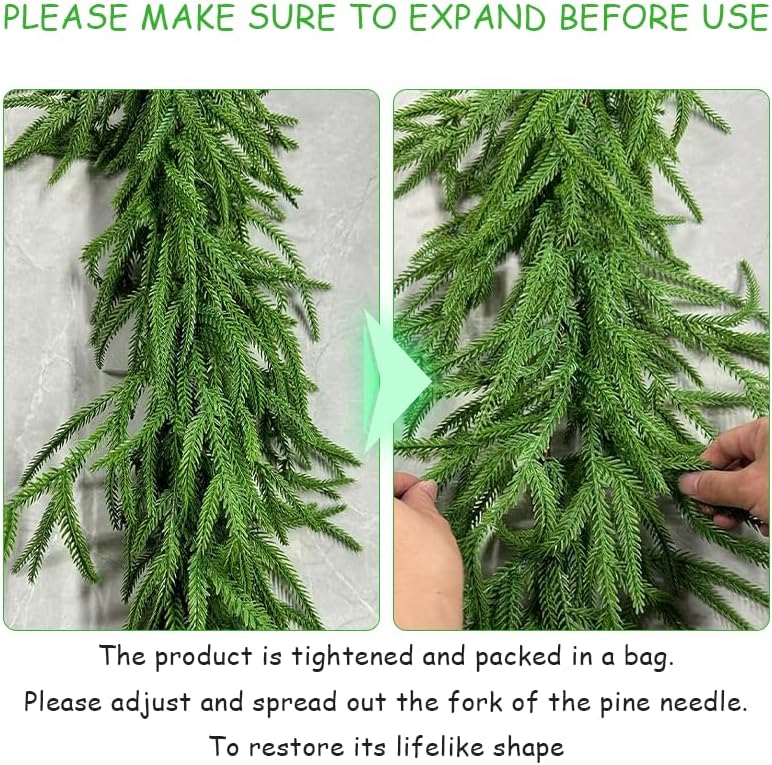 Miniatura 3 de Guirnalda de pino Norfolk de 9 pies