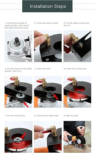 Miniatura 4 de Juego de protectores para amoladora angular, cubierta protectora, protector de ranurado de agua (1.890 in)