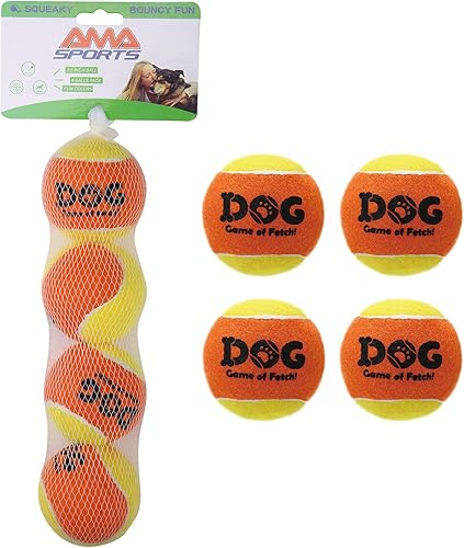 Miniatura 22 de AMA SPORT Pelotas de tenis chirriantes para cachorros nuevos, perros pequeños, gatos para ir a buscar, hacer ejercicio, juguetes (paquete de 12