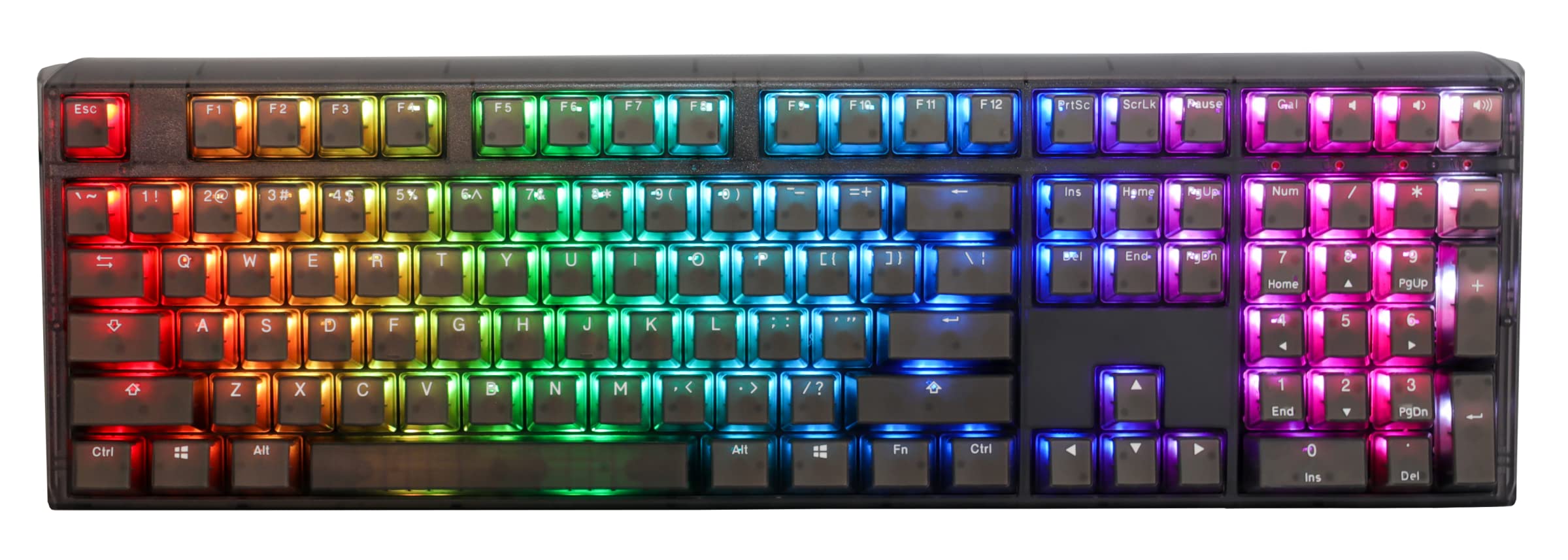 Ducky One 3 Aura Black 100% Mechanical Keyboard: Quack Mechanics Dampening, Hot-Swappable Cherry Blue Switches, High-Density PBT Doubleshot Keycaps, RGB, US, Aura Black