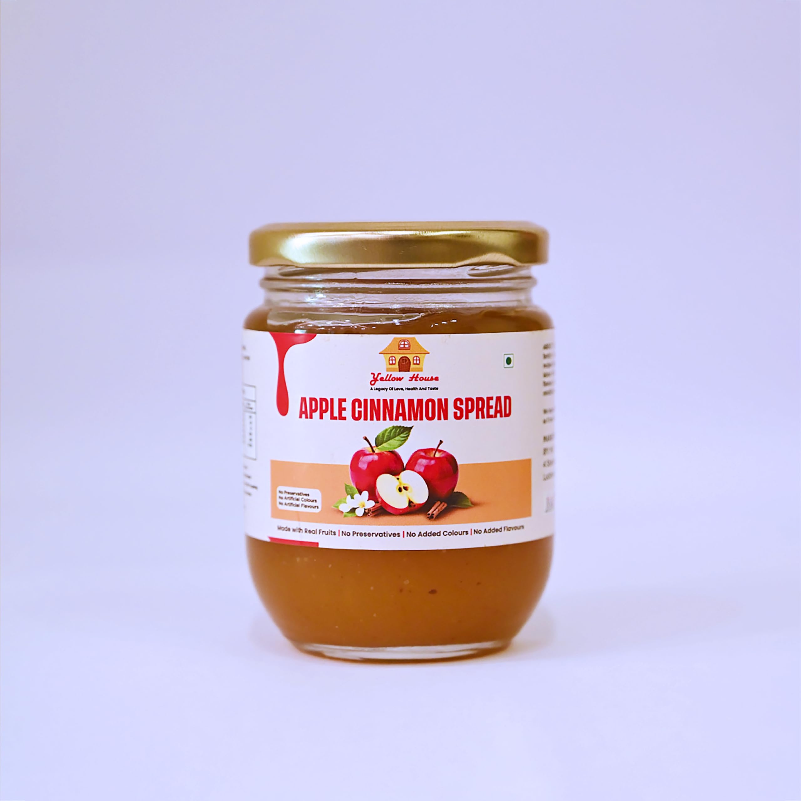 Yellow House Sweet Apple Cinnamon Spread (250 g) - Perfect for Breakfast & Snacks-image-47