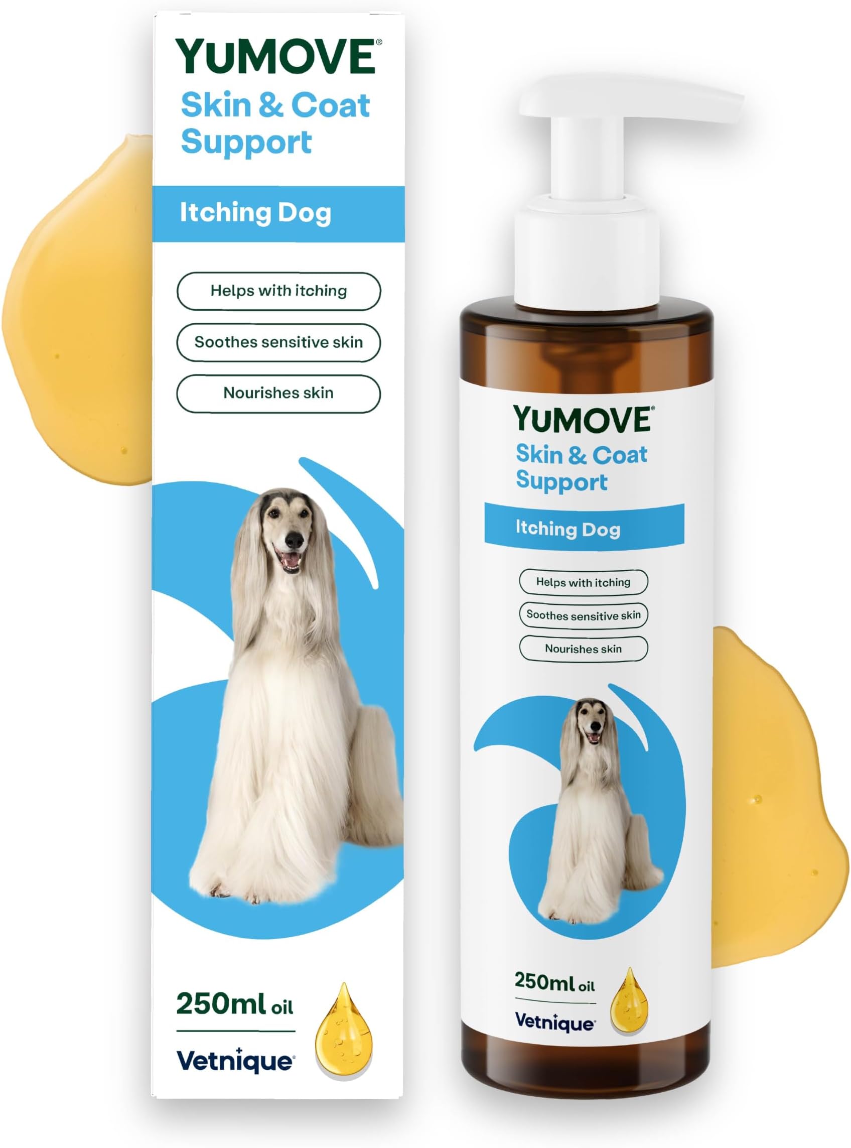 YuMOVE Skin & Coat Care Itchy Skin Soothing Supplement, Anti Itching for Dogs with Sensitive Skin and Irritation, Enriched with Salmon Oil, 250ml