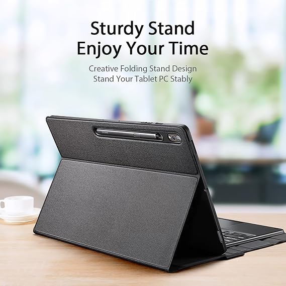 Keyboard Case for Samsung Galaxy Tab S9 Ultra 14.6 Inch 2023, Detachable Keyboard with Wider Touchpad& Pencil Holder, Model [SM-X910/X916B/X918U]