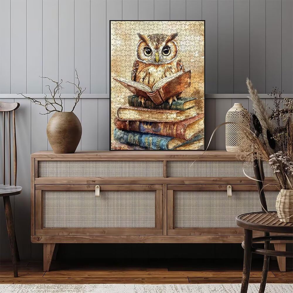 Puzzle 5000 Pezzi, Libri Gufo 3D Puzzle per Adulti Impegnativo, Educa Puzzles Artistico, Divertente E Stimolante Puzzles Decorativo per La Famiglia, Regalo e Decorazione Pareti DX0YL6-838