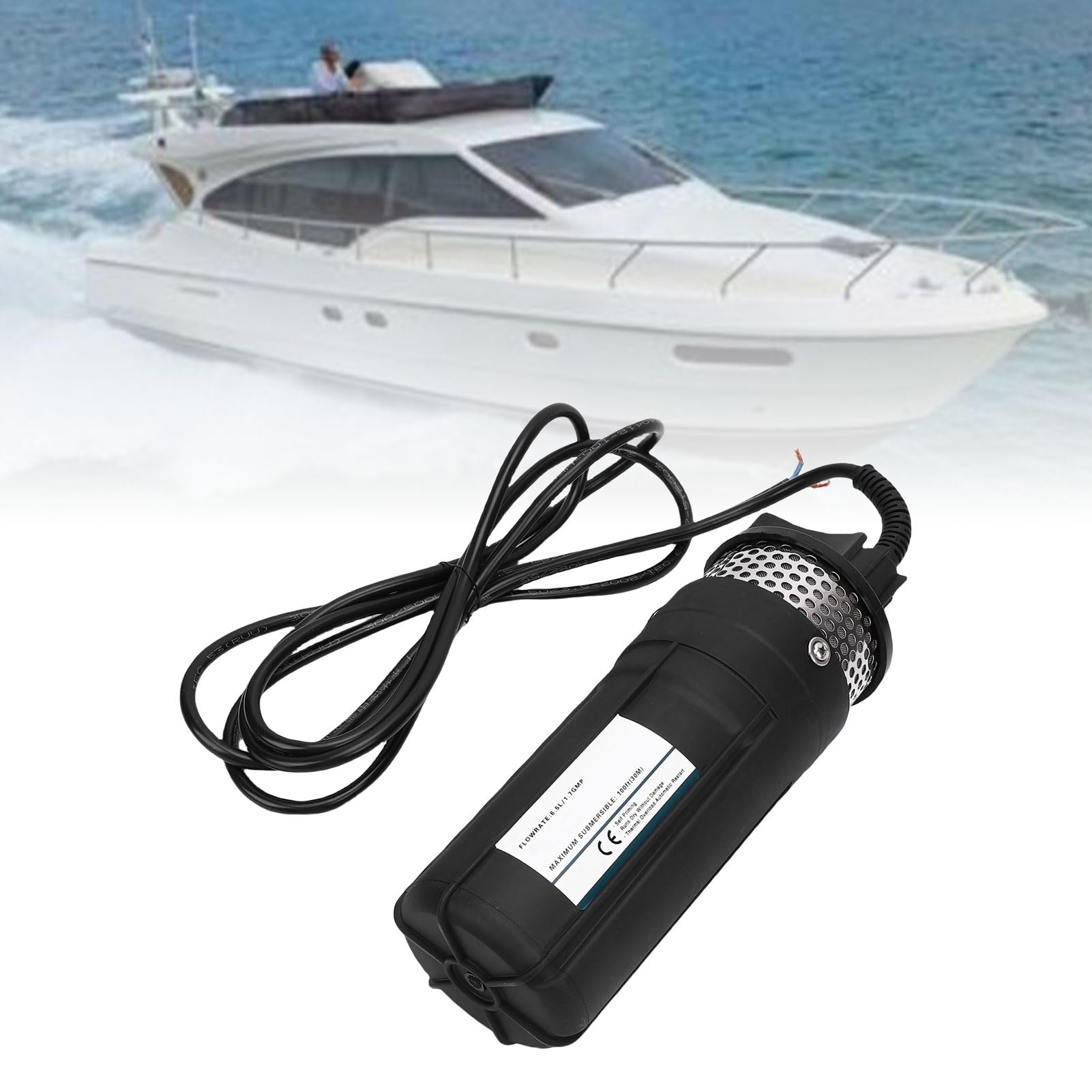 Bomba Solar para Pozo Profundo 12V 96W PA6 Carcasa 1/2" Salida 70m (CC 24 V)