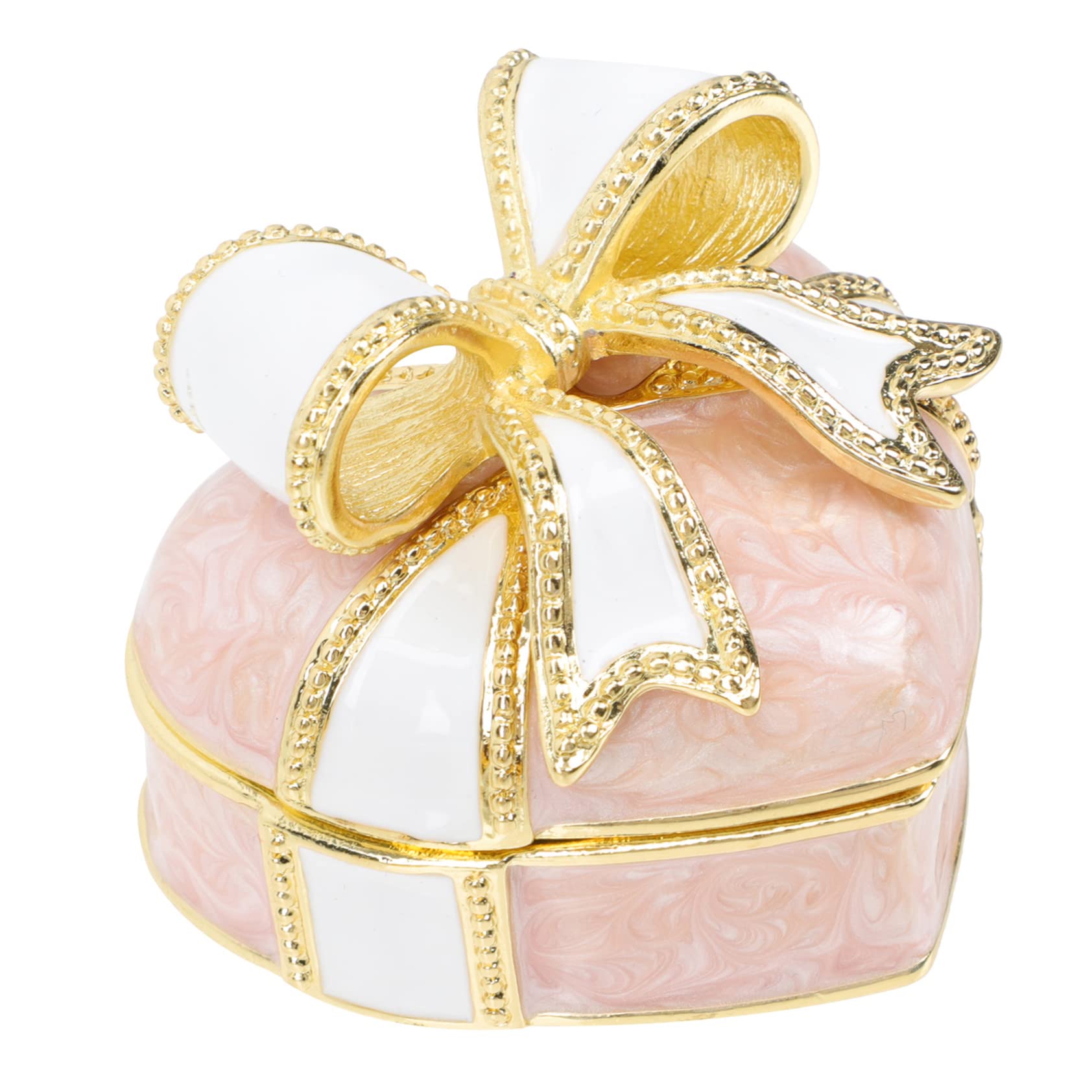 SOIMISS 2piezas Organizador De Joyería Forma De Corazón Lazo Caja De Almacenamiento Para Anillos Collares y Pendientes Para Cumpleaños