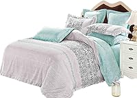 Vista 10 de Swanson Beddings Serene - Juego de cama de 2 piezas, 100% algodón, funda de edredón y una funda de almohada (tamaño individual)