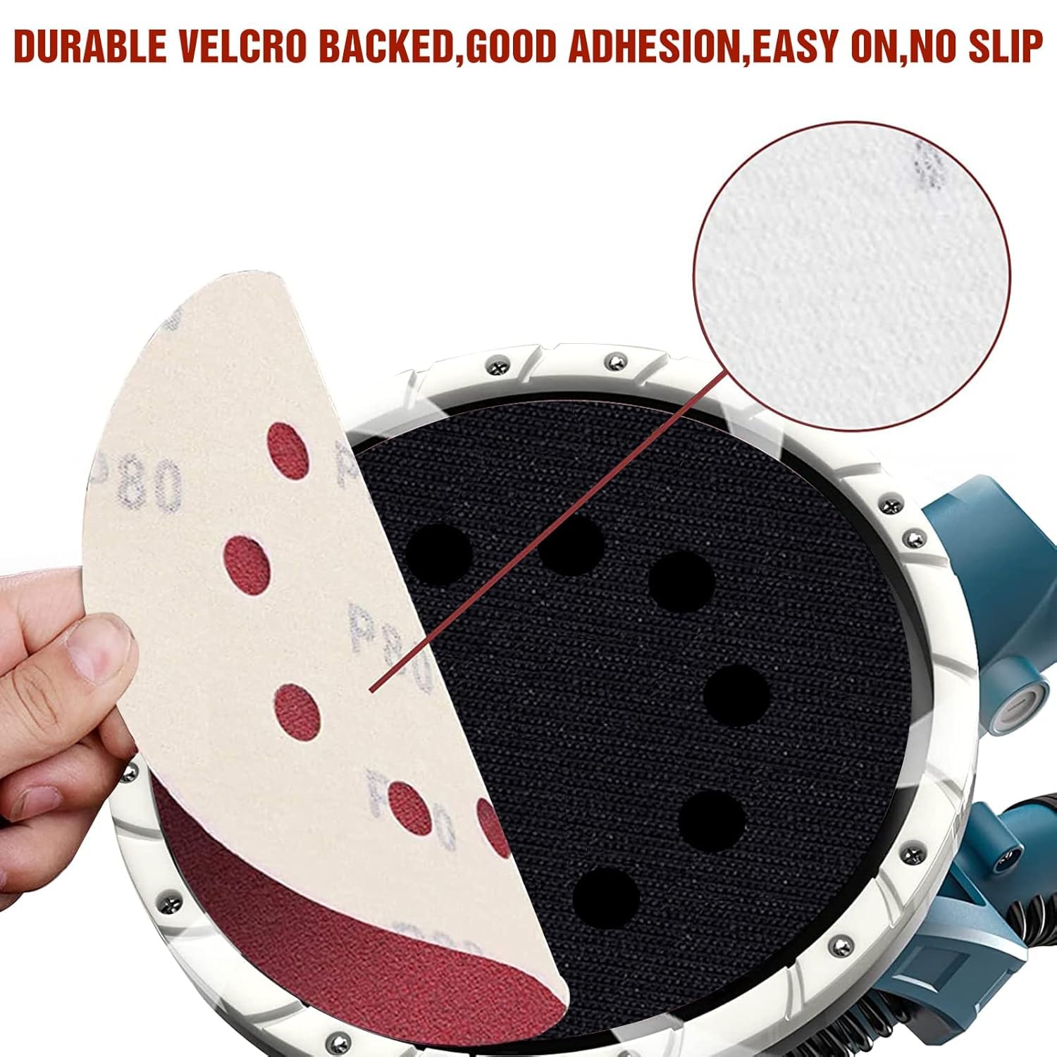 Disco abrasivo a 10 fori da 22,9 cm, grana 80, carta vetrata per cartongesso, 30 pezzi, per levigatrice a soffitto popcorn