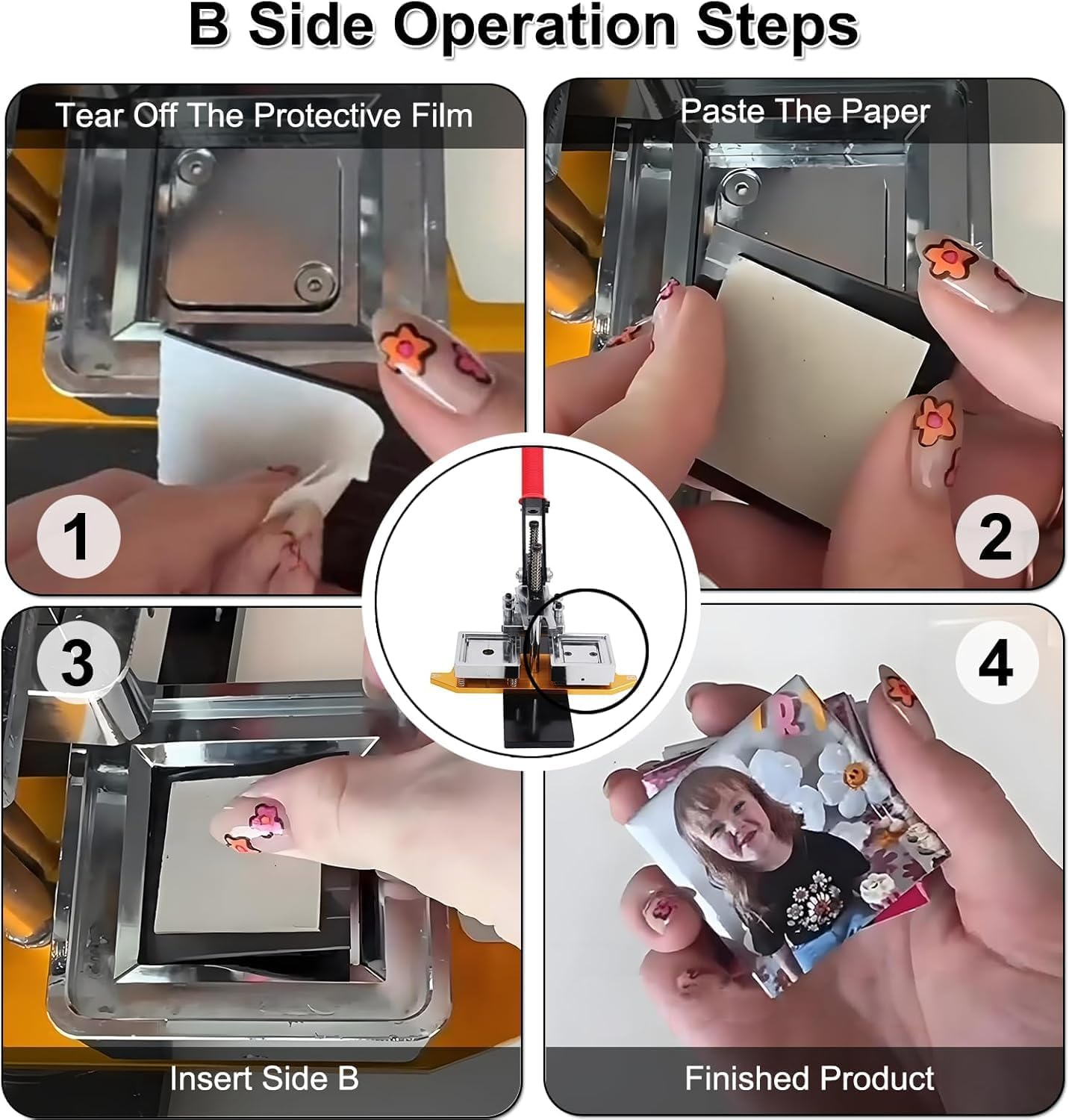 Magnet Maker Machine, Magnet Maker Machine Kit, 2.5in DIY Pin Maker Machine Kit with 1000 Sets of Material Packages, Magnet Maker Machine for Making Pins, Refrigerator Magnets Photo Magnet Machine
