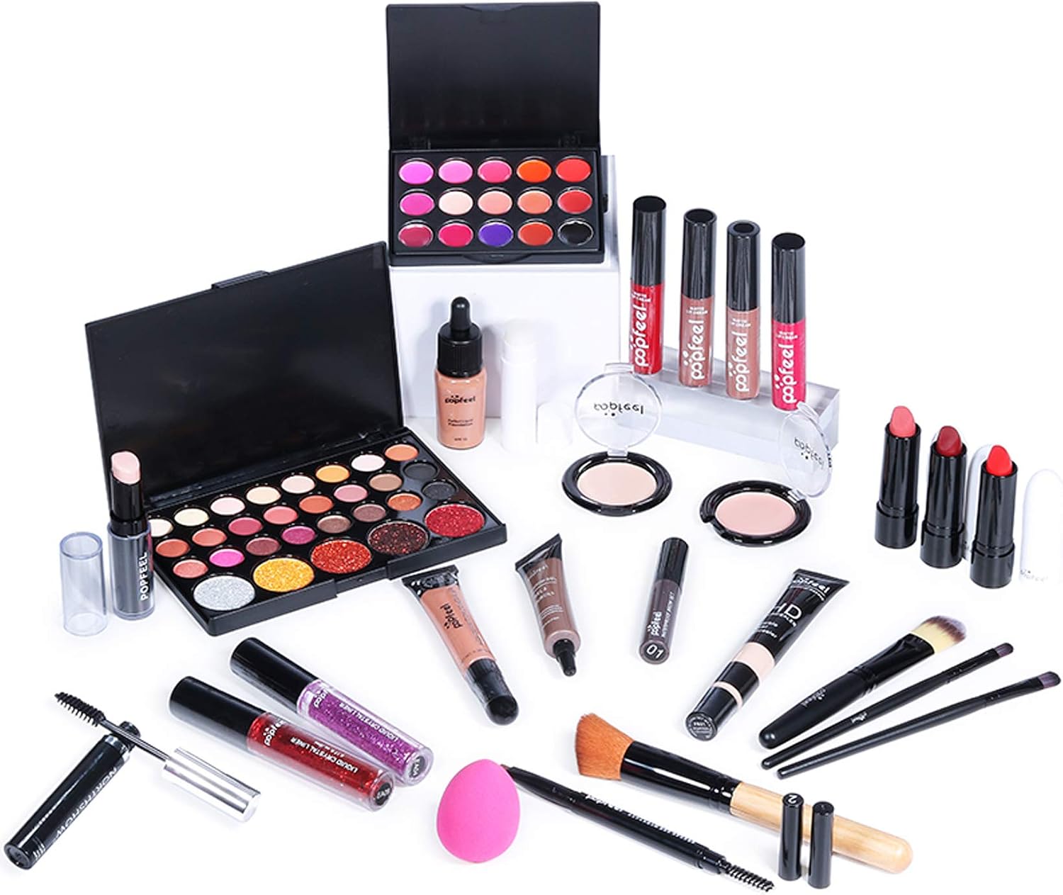 Professional Makeup Set,MKNZOME 28Pcs Make Up Set including Make-up Bag Portable Travel Makeup Kit Birthday Xmas Makeup Gift Set Eyeshadow Palette Foudation Lip Gloss for Teenage & Adults - Image 4