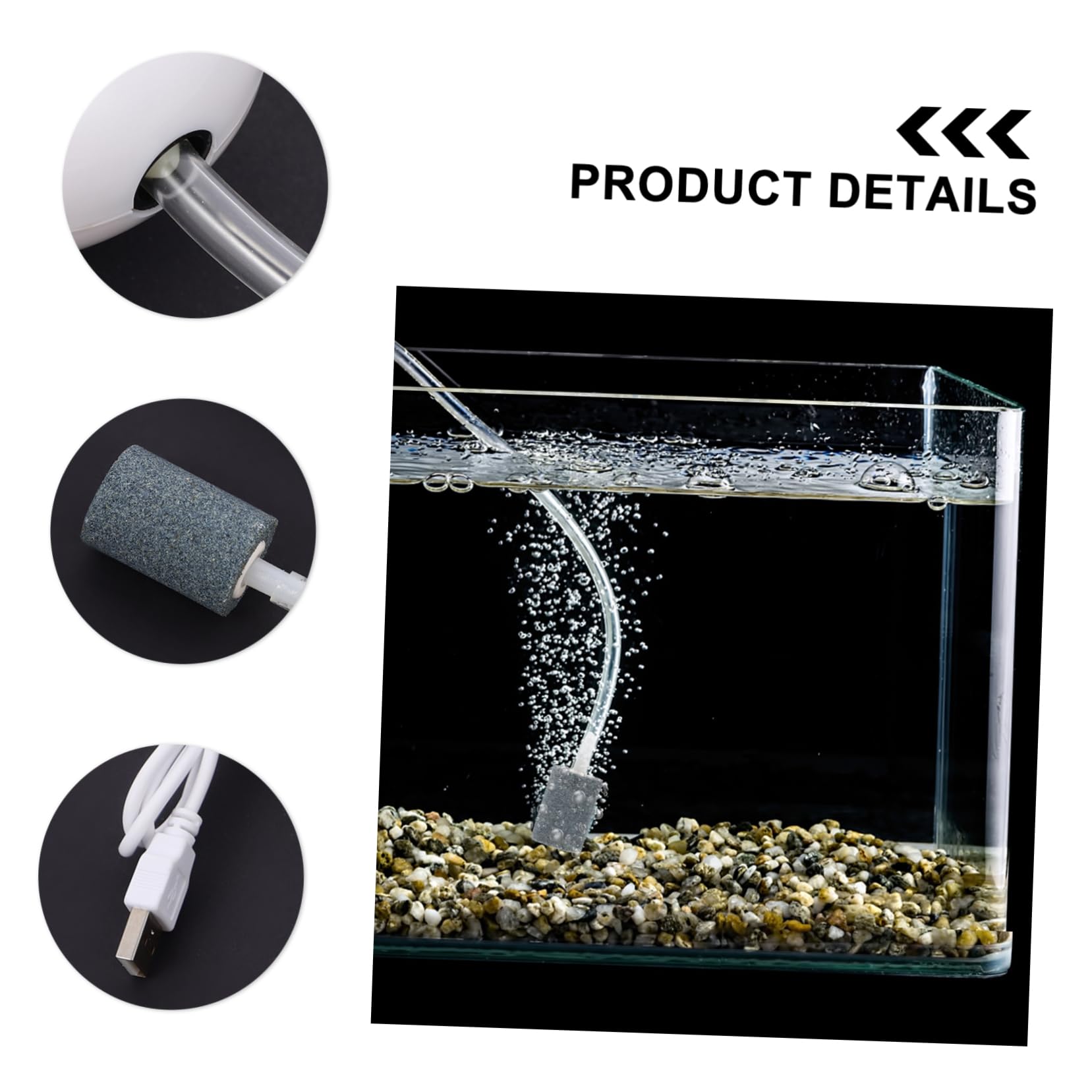 BESPORTBLE USB Sauerstoffpumpe Aquariumpumpe USB Belüfterpumpe Tragbare Aquarium Luftbelüfterpumpe Aquarium Sauerstoffpumpe Mini Aquarium Luftpumpe Gaspumpe Bewegung Aus