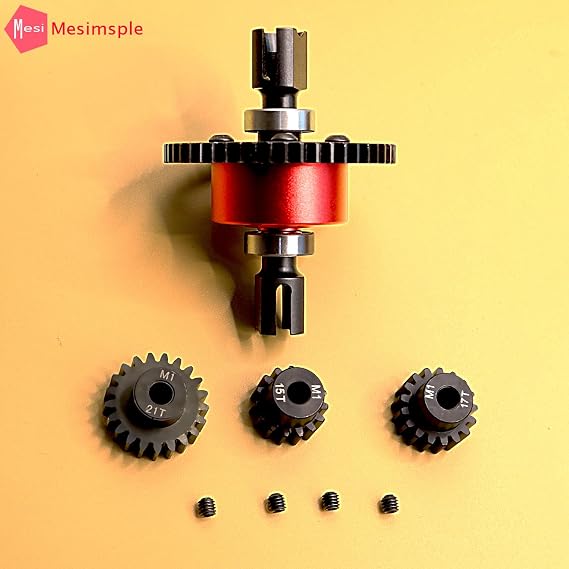 50T Differential & 15T 17T 21T Pinion Gear for Arrma 1/7 Felony Limitless Infraction 6s Diff Gear 1/8 Kraton Outcast Notorious Typhon 6S Upgrades Part Red