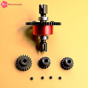 50T Differential & 15T 17T 21T Pinion Gear for Arrma 1/7 Felony Limitless Infraction 6s Diff Gear 1/8 Kraton Outcast Notorious Typhon 6S Upgrades Part Red