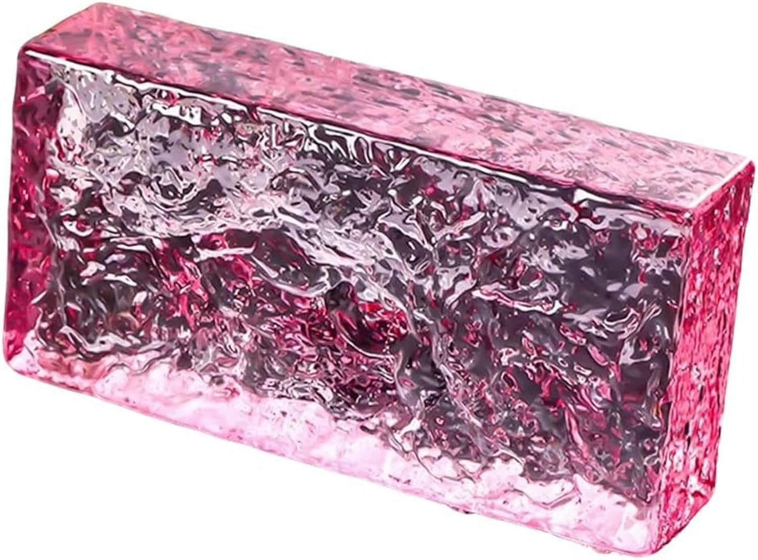 Clear Glass Brick Solid Glass Brick Rectangular Solid Double-Sided Crystal Bricks, for Building Fields Such As Wall Partition,House Decoration