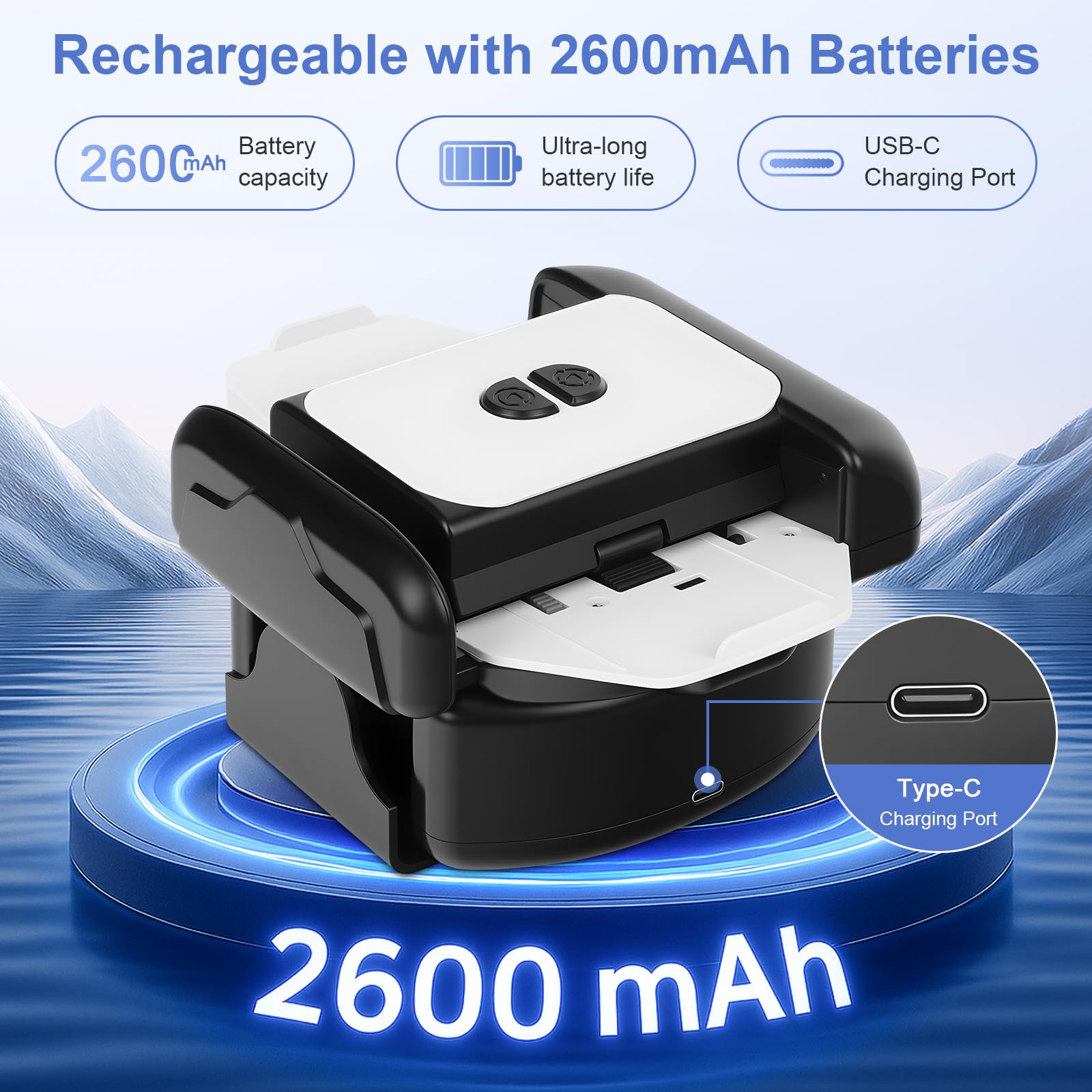Mélangeur de carte Automatique 2600mAh Rechargeable Mélange Automatique avec Arrêt Auto | Modes Auto/Manuel Silencieux Pour 1–2 Jeux de Cartes, Compatible avec Poker, Blackjack (Noir et blanc)