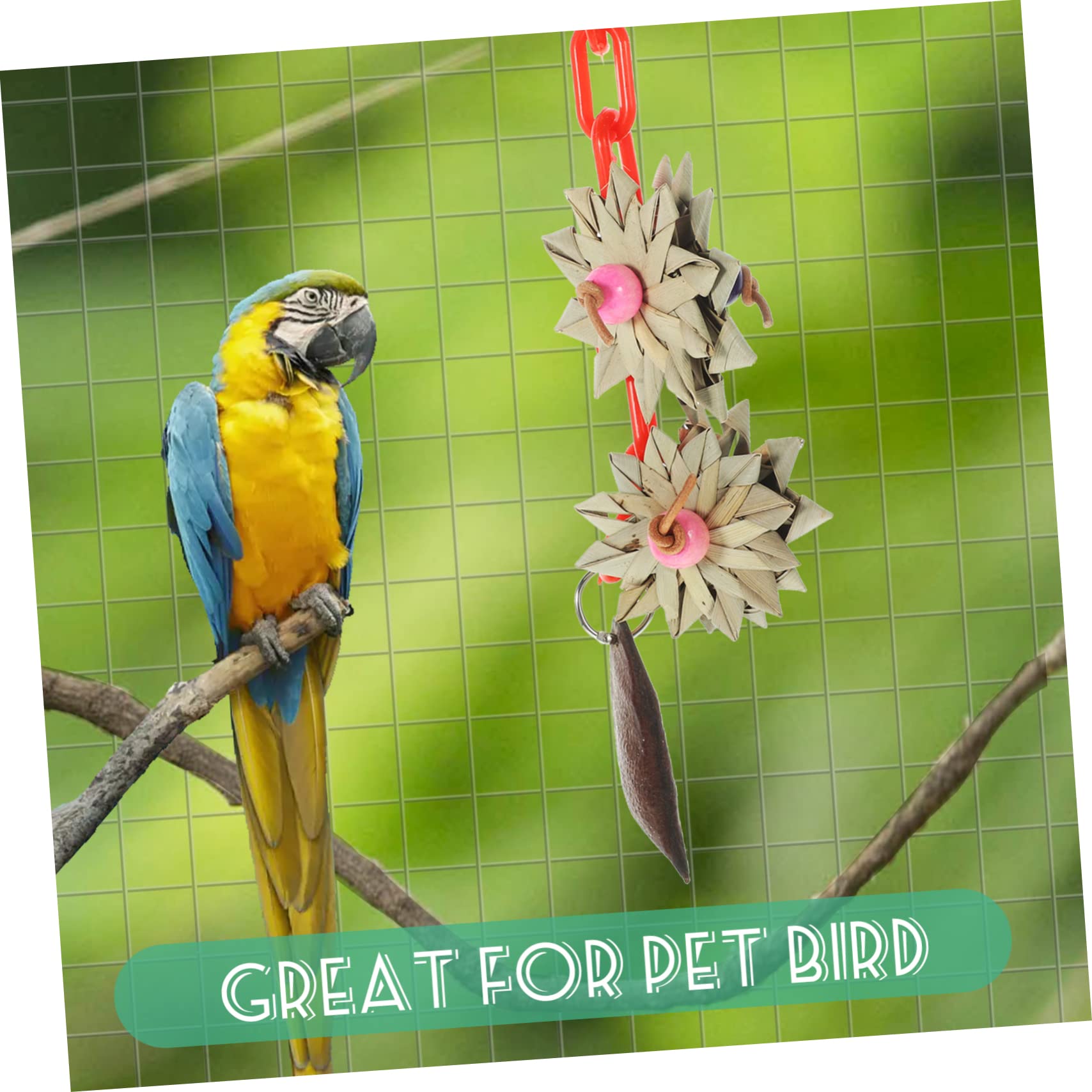 GANAZONO Bird Chew for Parrots Scratch Parakeet Swing Accessory Rustic Design and for Lovebirds and Budgies for and