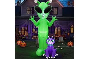 TURNMEON 6 Ft Halloween Inflatables Alien with LED Lights