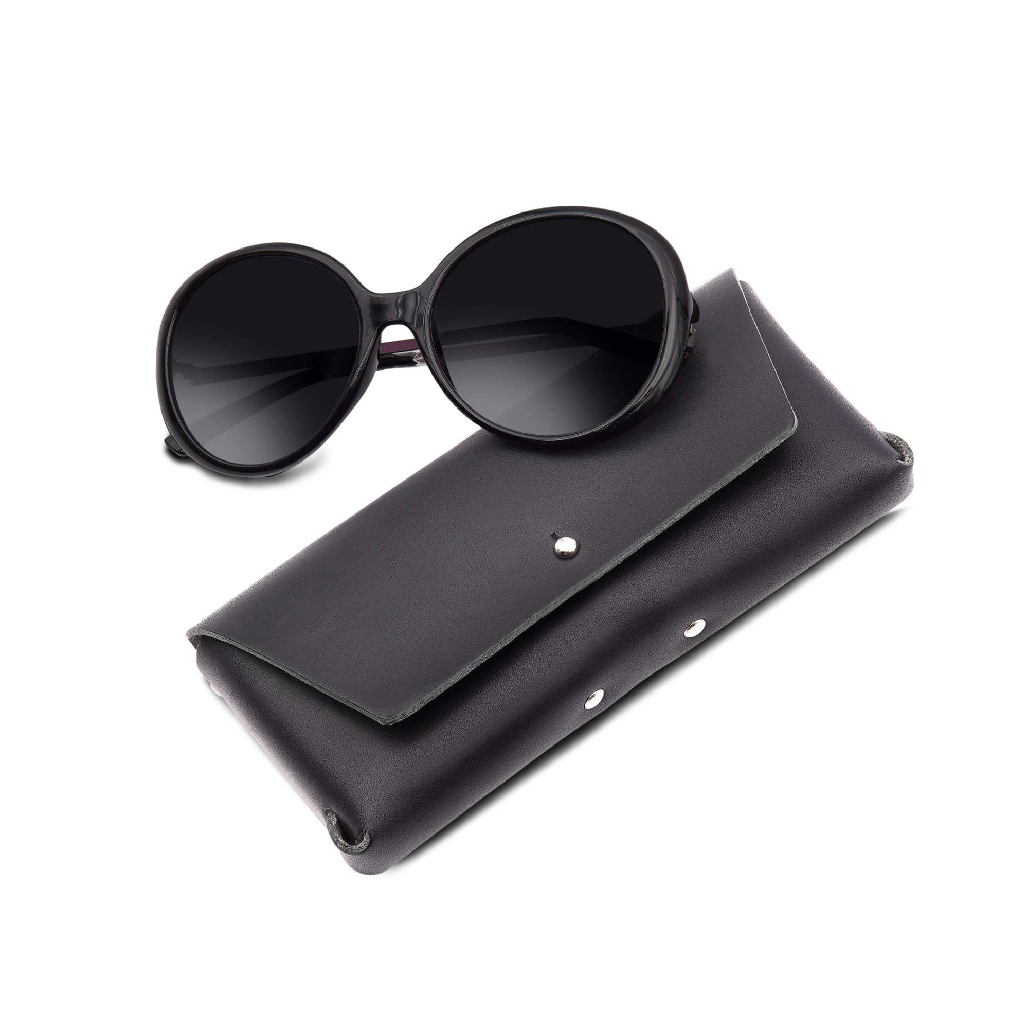 Thielemann THEWO Brillenetui Gert aus Leder für Lesebrille, große Sonnenbrille, Gleitsichtbrille, Soft Case Etui Leder für Damen & Herren, Brillenaufbewahrung