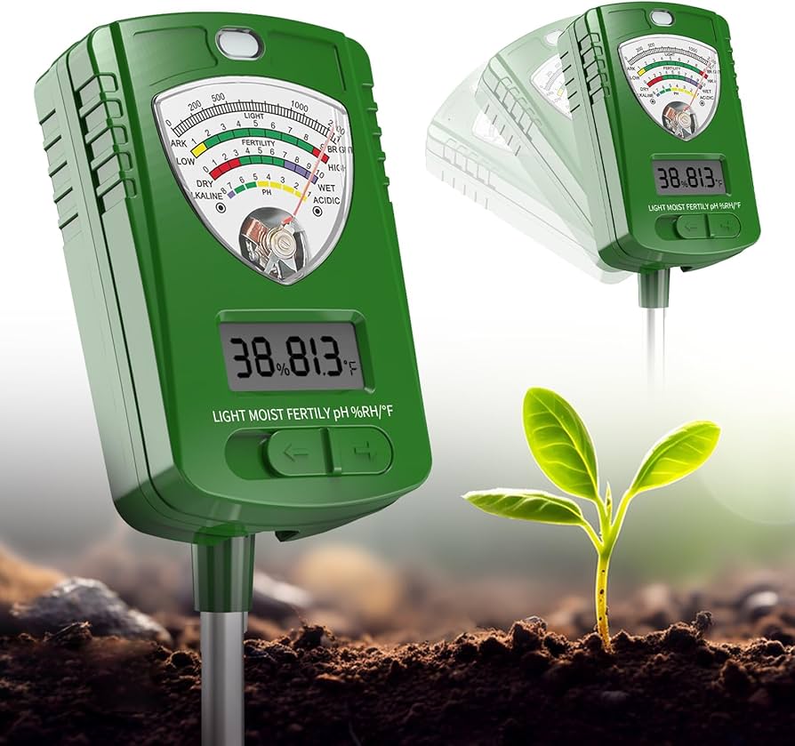 Amazon.com: tesha Soil Moisture Meter, 7-in-1 Plant Water Monitor