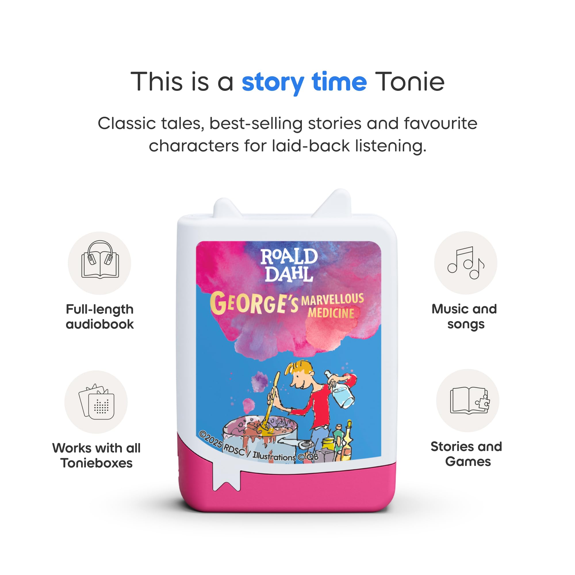 TONIES Roald Dahl George’s Marvellous Medicine Audio Book Tonie, Red, 150 x 58 x 19 mm - Image 3