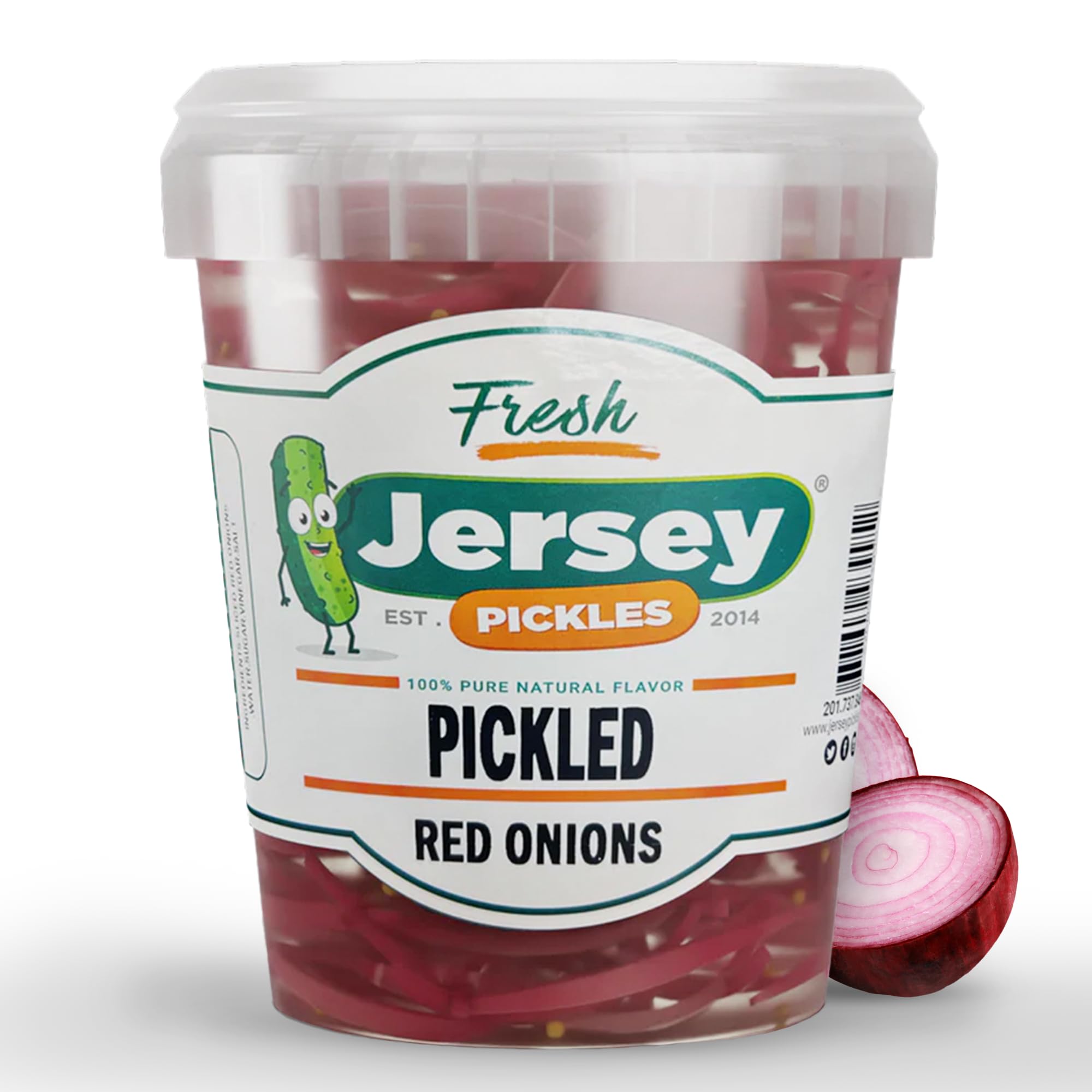 Jersey Pickles - Pickled Red Onions (Quart) – Pickled Vegetable – Handcrafted Gourmet Topping for Sandwiches, Charcuterie & More