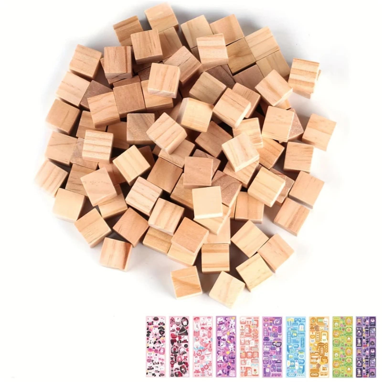 200 piezas de 2 cm materiales profesionales for pintura artística, cubos madera en blanco, ideales for manualidades bricolaje y decoración números