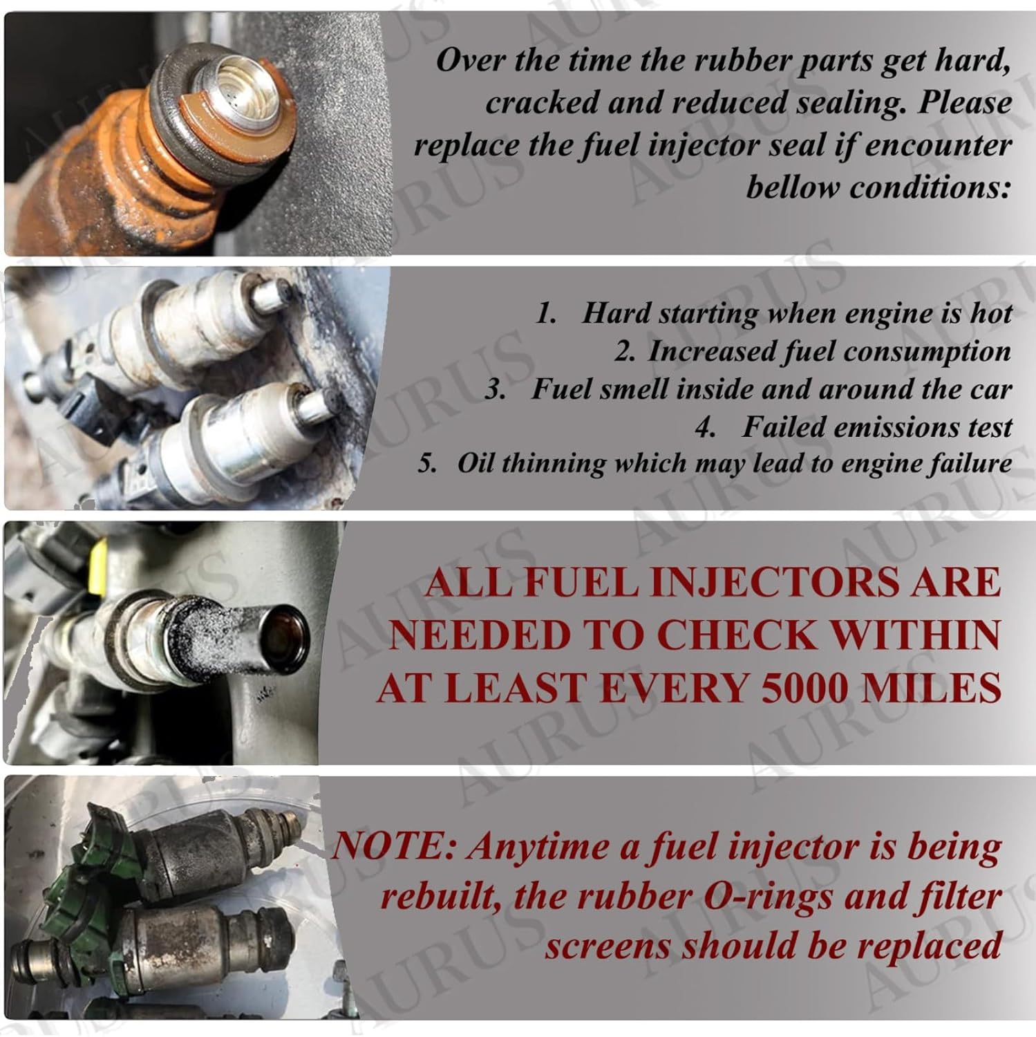 x10 Aurus OEM Fuel Injectors Replacement for BOSCH 0280155917 for Ford F-250 F-350 F-550 E-350 E-450 E-550 Super Duty E350 Club Wagon for Ford Excursion F53 6.8L V10 6.8L XL2E-C5A 2000-2005