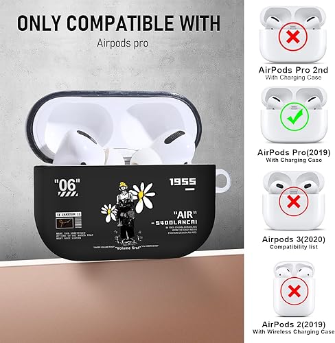 Vista 57 de Funda para Airpods Pro Air Sports Shoes, funda protectora de TPU suave resistente para Apple Airpod Pro con llavero para mujeres y hombres, azul