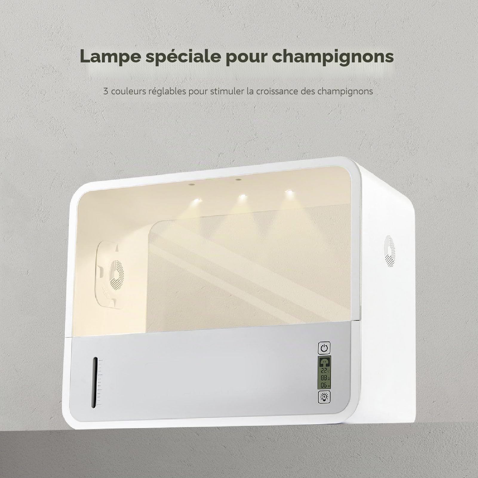 Tente de Culture de Champignons, Boîte à Champignons à Air Fixe, avec Kit de Culture de Champignons à Visualisation Transparente sans Sol Automatiquement Intelligent