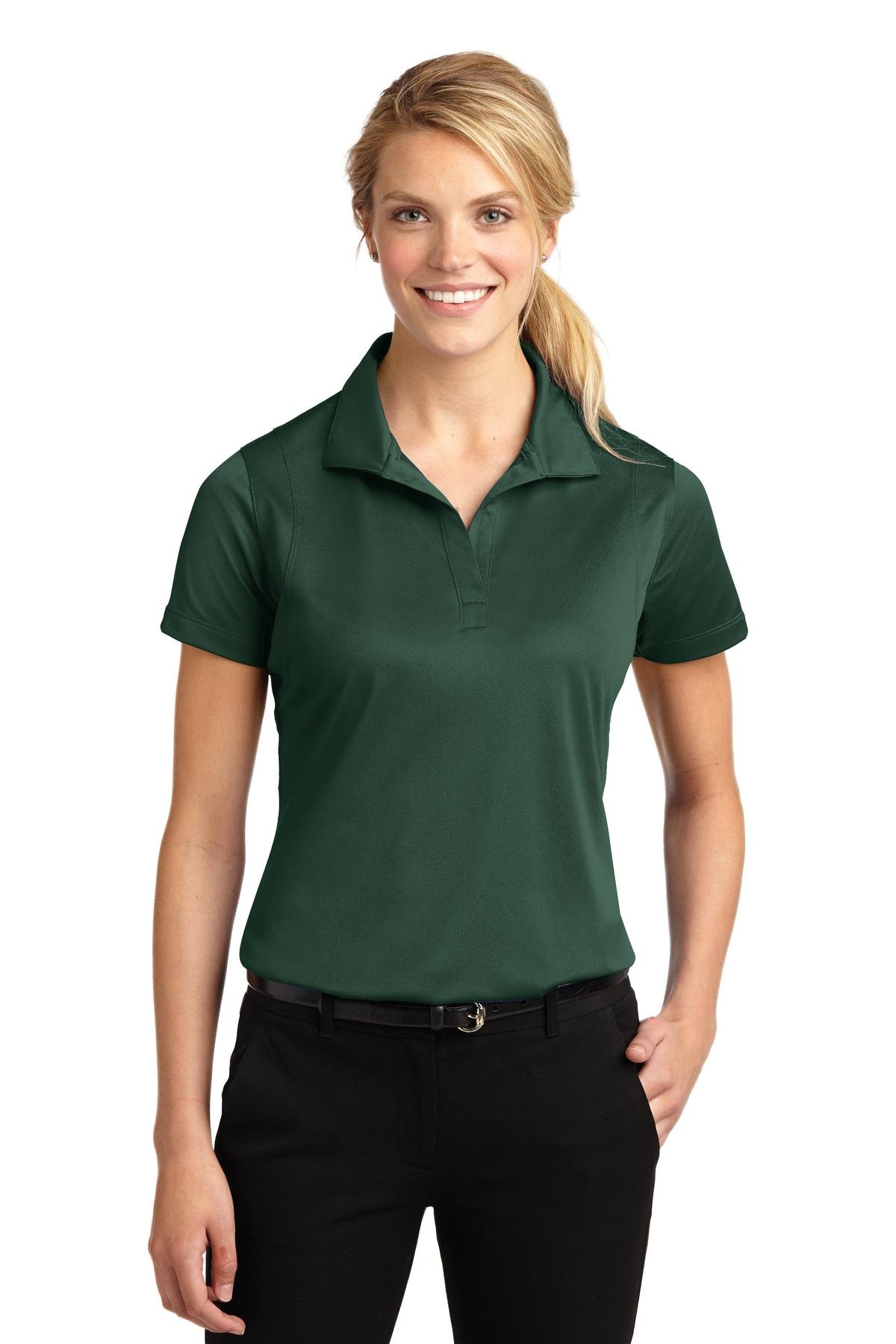 SPORT-TEK Women's Micropique Sport Wick Polo L Forest Green