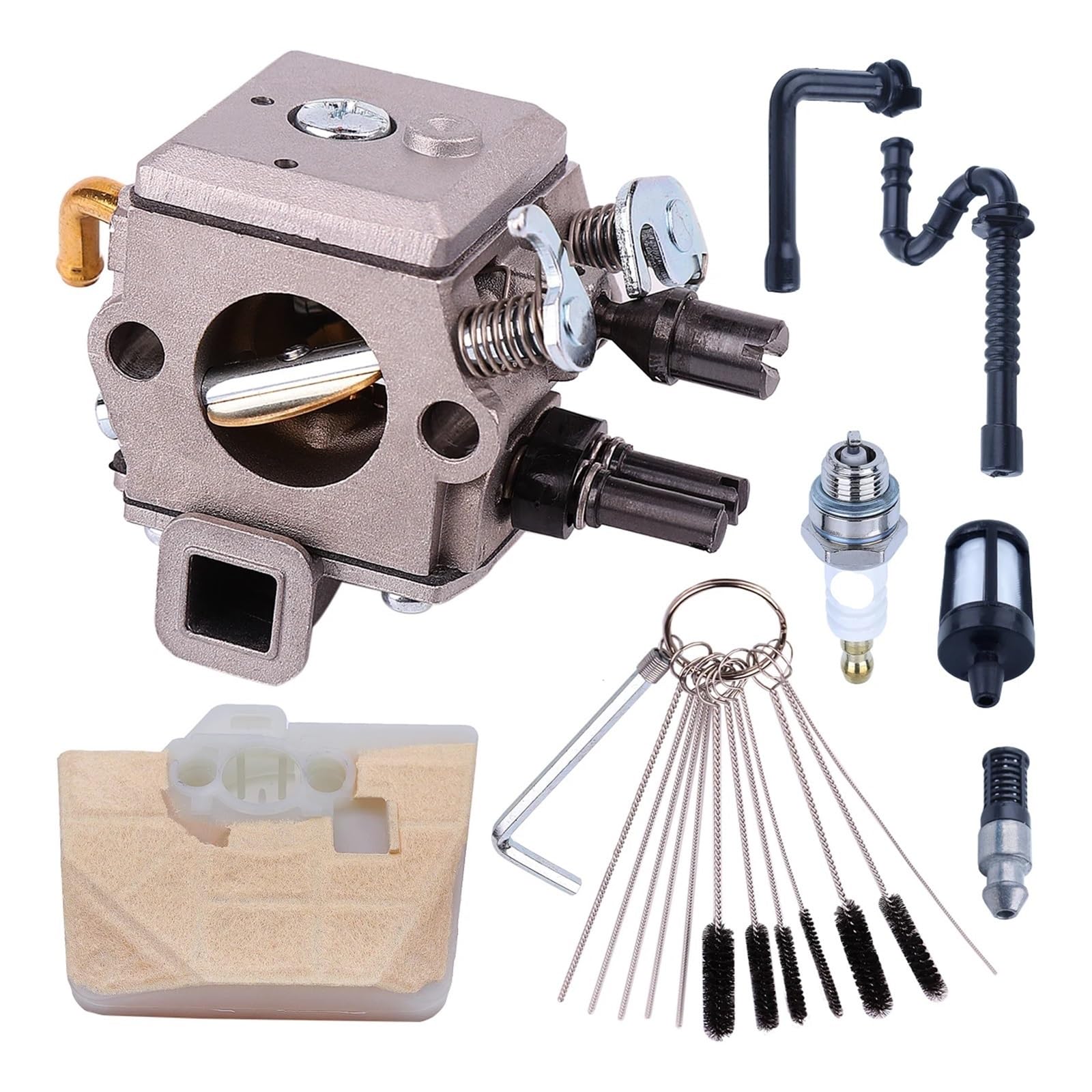 Kit de cepillos de Limpieza de carburador for 034 036 360Pro C3A-S31A for Motosierra Tillotson 40-HE-20A. Piezas de Repuesto for 11251200651.