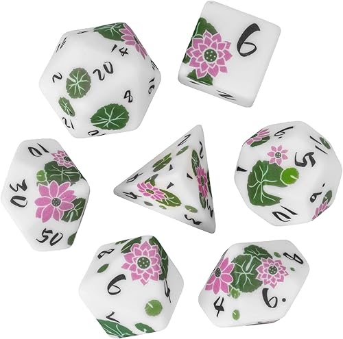 Miniatura 8 de DND - Juego de dados poliédricos azules rellenos de purpurina para juegos de rol de Calabozos y Dragones y juegos de mesa