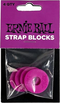 Amazon _ 【正規品】 ERNIE BALL 5618 落下防止 ストラップ・ブロック STRAP BLOCKS パープル _ エレキギターストラップピン _ 楽器・音響機器