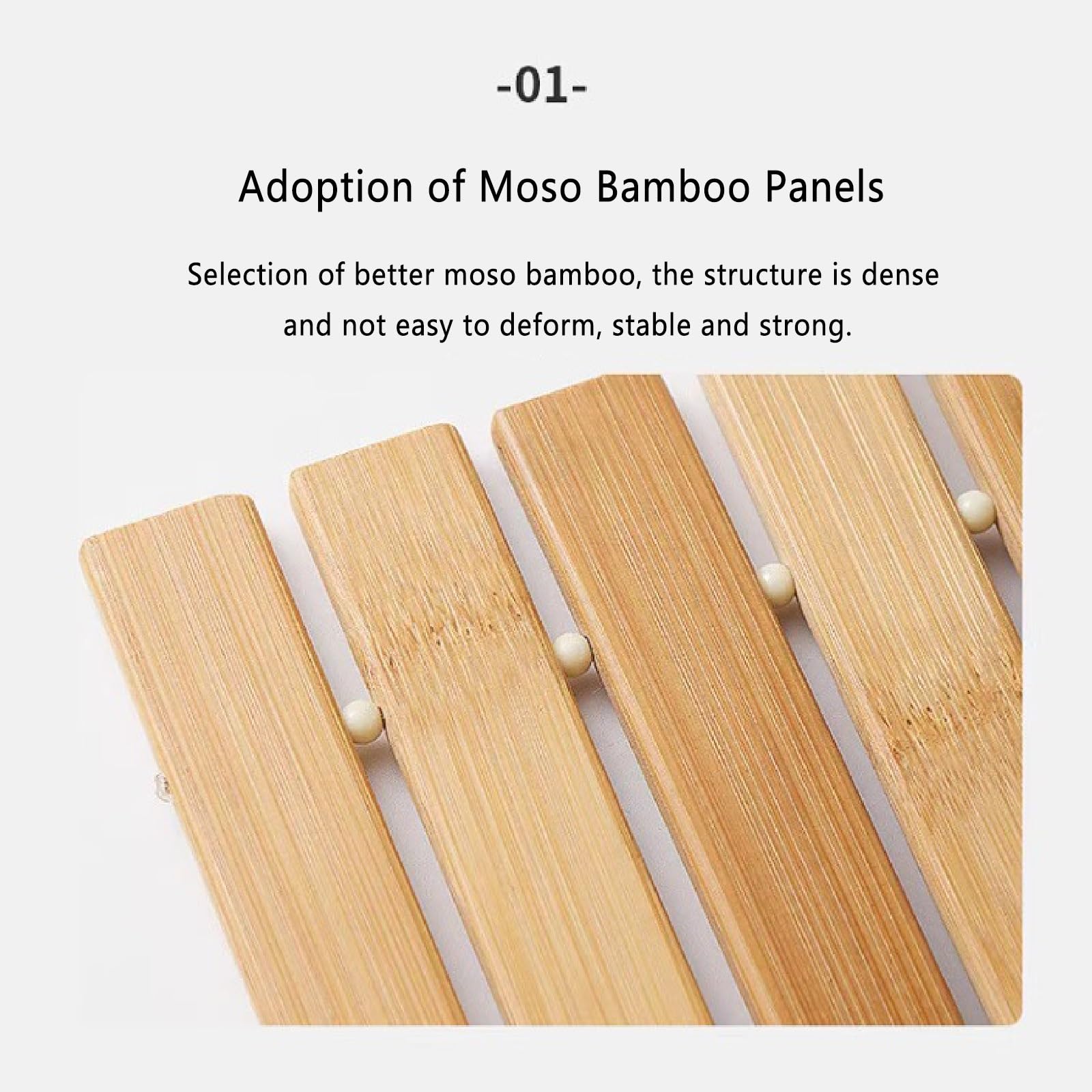 Alfombrilla de baño de bambú, alfombrilla de baño de bambú antideslizante, antideslizante impermeable, redonda pulida, némesis del agua en el baño