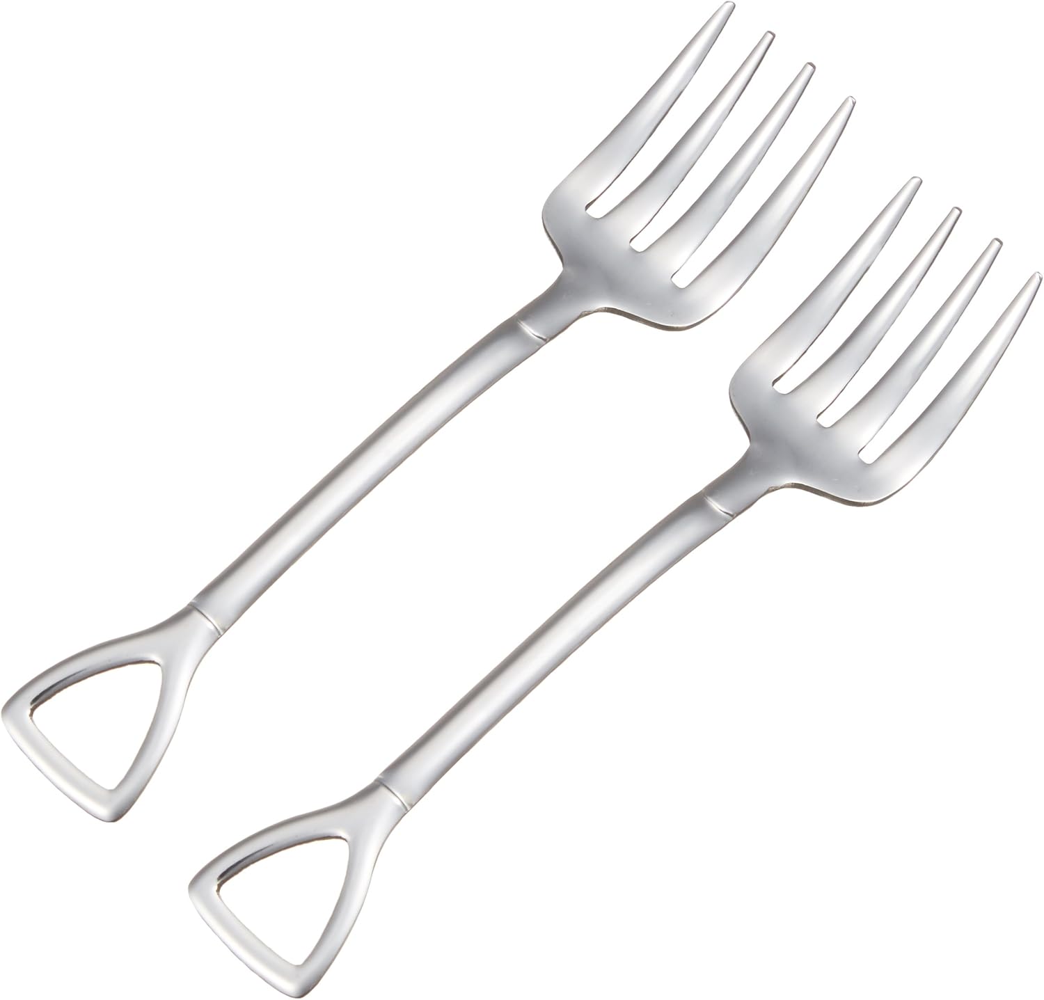 eve-mode The country story Small Stainless Steel Mirror Finish Scoop Shovel Fork Set of 2