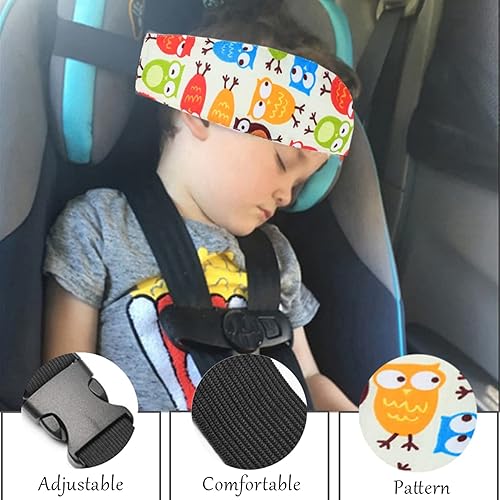 Miniatura 3 de ZYNQACC Paquete de 4 soportes de cabeza de bebé para asiento de automóvil, correa ajustable para asiento de automóvil, correa para la cabeza para