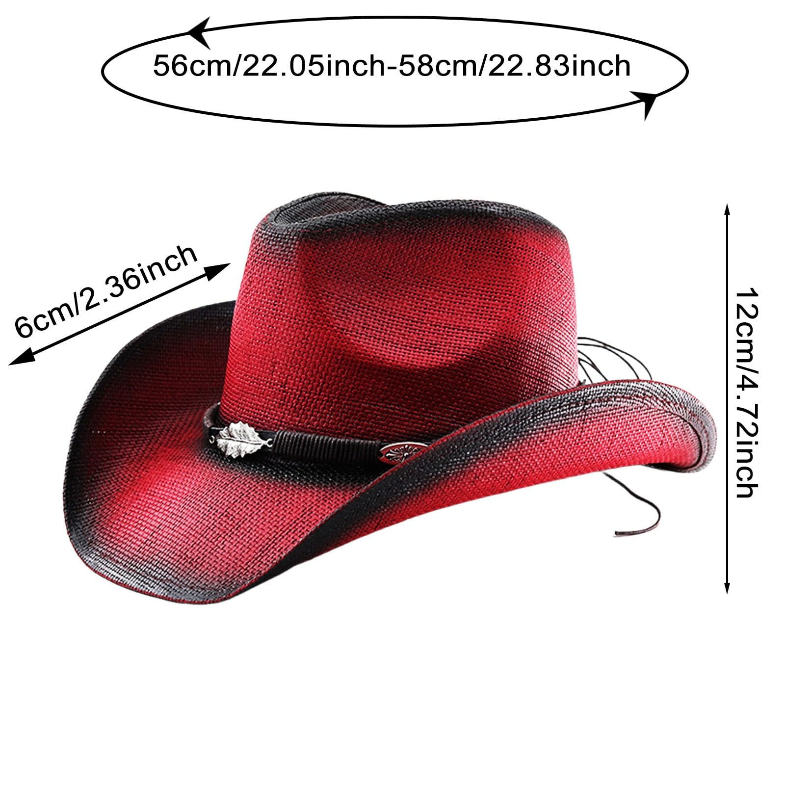 Sombrero de vaquero para mujer y hombre, fiesta de cerveza, sombrero de vaquera occidental, traje clásico, unisex, sombrero de vaquero occidental para exteriores, playa, ala ancha, transpirable